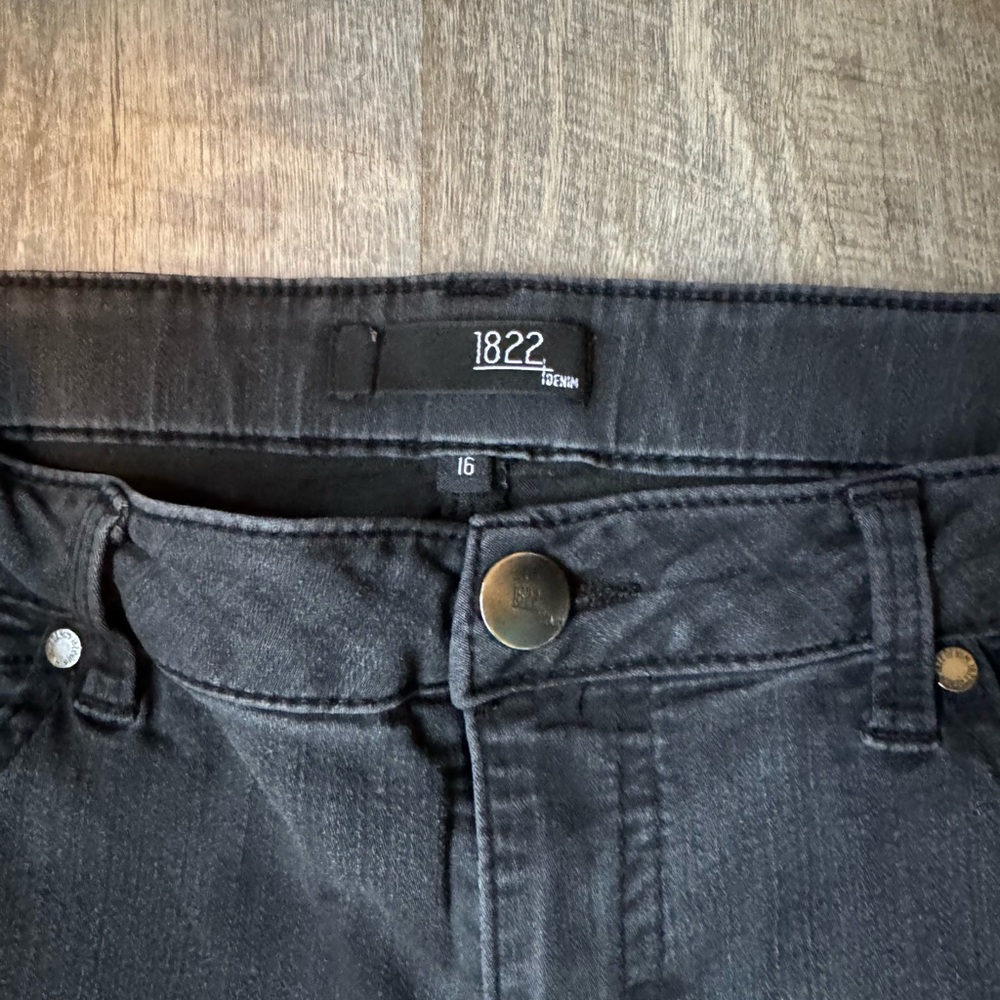 1822 Denim Black Skinny Jeans Size 16 - Picture 3 of 3